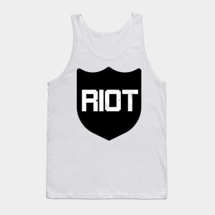 Riot Black Shield Design Tank Top